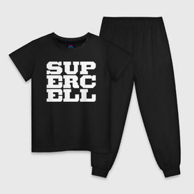 Детская пижама хлопок с принтом SUPERCELL , 100% хлопок |  брюки и футболка прямого кроя, без карманов, на брюках мягкая резинка на поясе и по низу штанин
 | supercell | игра | клеш | клэш | суперселл