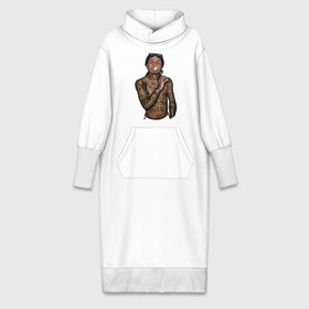 Платье удлиненное хлопок с принтом Lil Wayne ,  |  | hip hop | крест | музыка | наколки | очки | тёмный | хип хоп