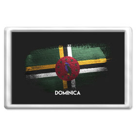 Магнит 45*70 с принтом DOMINICA(Доминика) , Пластик | Размер: 78*52 мм; Размер печати: 70*45 | dominica | urban | город | доминика | мир | путешествие | символика | страны | флаг