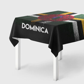 Скатерть 3D с принтом DOMINICA(Доминика) , 100% полиэстер (ткань не мнется и не растягивается) | Размер: 150*150 см | dominica | urban | город | доминика | мир | путешествие | символика | страны | флаг