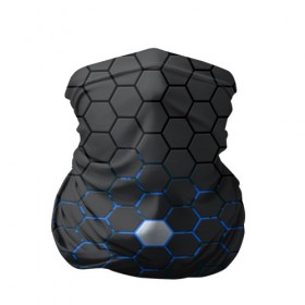 Бандана-труба 3D с принтом Гексагон , 100% полиэстер, ткань с особыми свойствами — Activecool | плотность 150‒180 г/м2; хорошо тянется, но сохраняет форму | hexagon | metal | pattern | steel | гексагон | метал | паттерн | сталь | текстуры | шестиугольник