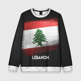 Детский свитшот 3D с принтом LEBANON(Ливан) , 100% полиэстер | свободная посадка, прямой крой, мягкая тканевая резинка на рукавах и понизу свитшота | Тематика изображения на принте: lebanon | urban | город | ливан | мир | путешествие | символика | страны | флаг
