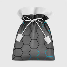 Подарочный 3D мешок с принтом Плиты с Энергией , 100% полиэстер | Размер: 29*39 см | hexagon | metal | pattern | steel | броня | гексагон | метал | плиты | сталь | текстура