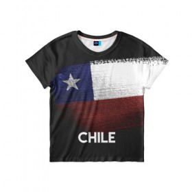 Детская футболка 3D с принтом Chile(Чили) , 100% гипоаллергенный полиэфир | прямой крой, круглый вырез горловины, длина до линии бедер, чуть спущенное плечо, ткань немного тянется | chile | urban | город | мир | путешествие | символика | страны | флаг | чили