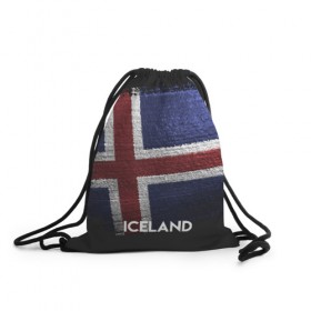 Рюкзак-мешок 3D с принтом Iceland(Исландия) , 100% полиэстер | плотность ткани — 200 г/м2, размер — 35 х 45 см; лямки — толстые шнурки, застежка на шнуровке, без карманов и подкладки | iceland | urban | город | мир | путешествие | символика | страны | флаг