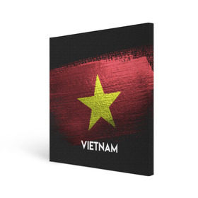 Холст квадратный с принтом VIETNAM(Вьетнам) , 100% ПВХ |  | urban | vietnam | город | мир | путешествие | символика | страны | флаг