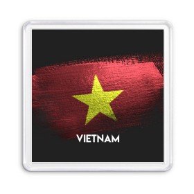 Магнит 55*55 с принтом VIETNAM(Вьетнам) , Пластик | Размер: 65*65 мм; Размер печати: 55*55 мм | urban | vietnam | город | мир | путешествие | символика | страны | флаг