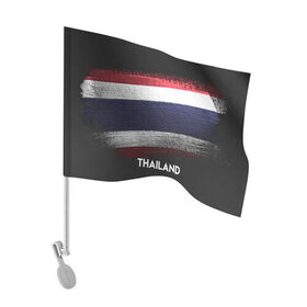 Флаг для автомобиля с принтом Тайланд(Thailand) , 100% полиэстер | Размер: 30*21 см | thailand | urban | город | мир | путешествие | символика | страны | таиланд | флаг