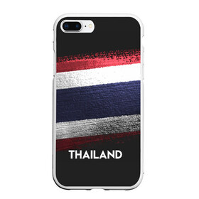 Чехол для iPhone 7Plus/8 Plus матовый с принтом Тайланд(Thailand) , Силикон | Область печати: задняя сторона чехла, без боковых панелей | thailand | urban | город | мир | путешествие | символика | страны | таиланд | флаг
