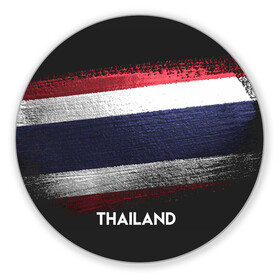 Коврик для мышки круглый с принтом Тайланд(Thailand) , резина и полиэстер | круглая форма, изображение наносится на всю лицевую часть | Тематика изображения на принте: thailand | urban | город | мир | путешествие | символика | страны | таиланд | флаг
