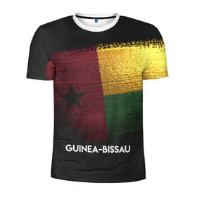 Мужская футболка 3D спортивная с принтом Guinea-Bissau(Гвинея-Бисау) , 100% полиэстер с улучшенными характеристиками | приталенный силуэт, круглая горловина, широкие плечи, сужается к линии бедра | urban | гвинея бисау | город | мир | путешествие | символика | страны | флаг