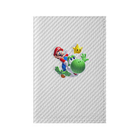Обложка для паспорта матовая кожа с принтом Mario , натуральная матовая кожа | размер 19,3 х 13,7 см; прозрачные пластиковые крепления | 