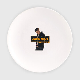 Тарелка с принтом Johnyboy  , фарфор | диаметр - 210 мм
диаметр для нанесения принта - 120 мм | johnyboy | джонибой | джонни бой