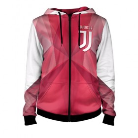 Женская толстовка 3D на молнии с принтом Juventus new uniform , 100% полиэстер | длина до линии бедра, манжеты и пояс оформлены мягкой тканевой резинкой, двухслойный капюшон со шнурком для регулировки, спереди молния, по бокам два кармана | Тематика изображения на принте: 