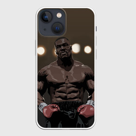 Чехол для iPhone 13 mini с принтом Myke Tyson_7 ,  |  | Тематика изображения на принте: myke tyson | бокс | боксер | железный майк | нокаут
