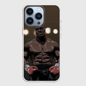 Чехол для iPhone 13 Pro с принтом Myke Tyson_7 ,  |  | myke tyson | бокс | боксер | железный майк | нокаут
