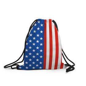 Рюкзак-мешок 3D с принтом Американский Флаг , 100% полиэстер | плотность ткани — 200 г/м2, размер — 35 х 45 см; лямки — толстые шнурки, застежка на шнуровке, без карманов и подкладки | Тематика изображения на принте: америка | вашингтон | звезды | патриот | сша | трамп | триколор