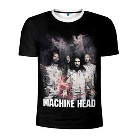 Мужская футболка 3D спортивная с принтом Machine Head_5 , 100% полиэстер с улучшенными характеристиками | приталенный силуэт, круглая горловина, широкие плечи, сужается к линии бедра | Тематика изображения на принте: 