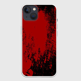 Чехол для iPhone 13 с принтом Red blood ,  |  | halloween | брызги красок | брызги крови | картина кровью | красные пятна | кровавая абстракция | кровавые пятна | кровь | пятна краски