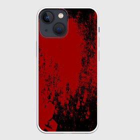 Чехол для iPhone 13 mini с принтом Red blood ,  |  | halloween | брызги красок | брызги крови | картина кровью | красные пятна | кровавая абстракция | кровавые пятна | кровь | пятна краски