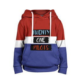 Детская толстовка 3D с принтом Twenty one pilots , 100% полиэстер | двухслойный капюшон со шнурком для регулировки, мягкие манжеты на рукавах и по низу толстовки, спереди карман-кенгуру с мягким внутренним слоем | 21 pilots | josh dun | music | rock | twenty one pilots | tyler joseph | джош дан | музыка | рок | тайлер джозеф