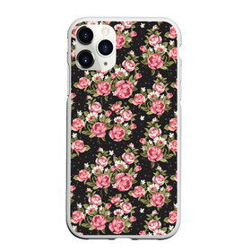 Чехол для iPhone 11 Pro матовый с принтом Брендовые Цветы , Силикон |  | Тематика изображения на принте: gucci | гучи | гуччи | розы | цветы | черный