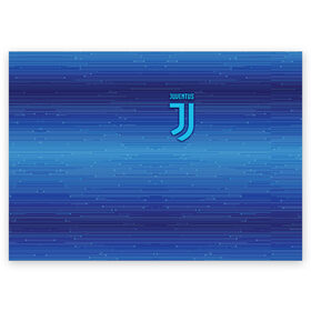 Поздравительная открытка с принтом Juventus new uniform , 100% бумага | плотность бумаги 280 г/м2, матовая, на обратной стороне линовка и место для марки
 | Тематика изображения на принте: club | football | juventus | белый | италия | клуб | форма | черный | ювентус