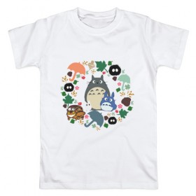 Мужская футболка хлопок с принтом Totoro , 100% хлопок | прямой крой, круглый вырез горловины, длина до линии бедер, слегка спущенное плечо. | forest | friend | ghibli | japan | keeper | nature | neigbor | neighbour | totoro | анимация | аниме | гибли | дерево | друг | животные | лес | любовь | милый | мир | миядзаки | мульт | мультфильм | природа | сосед | тоторо | хранитель