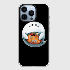 Чехол для iPhone 13 Pro с принтом Be my Boo ,  |  | candy | deliciouse | ghost | halloween | night | pumpkin | spirit | treat | trick | вкусняшки | гадость | дух | конфеты | ночь | приведение | призрак | сладости | тыква | хеллоуин | хэллоуин