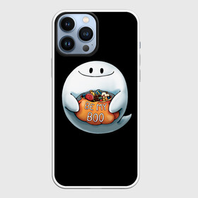 Чехол для iPhone 13 Pro Max с принтом Be my Boo ,  |  | Тематика изображения на принте: candy | deliciouse | ghost | halloween | night | pumpkin | spirit | treat | trick | вкусняшки | гадость | дух | конфеты | ночь | приведение | призрак | сладости | тыква | хеллоуин | хэллоуин