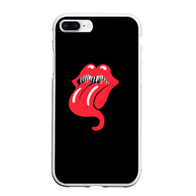 Чехол для iPhone 7Plus/8 Plus матовый с принтом Monsters Kiss , Силикон | Область печати: задняя сторона чехла, без боковых панелей | Тематика изображения на принте: halloween | jagger | lips | mick | monster | rock | rolling | stones | tongue | tooth | вольные | губы | джаггер | зубы | камни | катящиеся | мик | монстер | рок | странники | хеллоуин | хэллоуин | язык