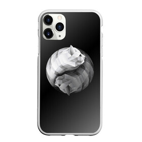 Чехол для iPhone 11 Pro Max матовый с принтом Янь Янь Котики , Силикон |  | cat | cats | jang | jing | kitten | kitty | pussy | инь | кот | котенок | котик | котики | коты | котята | кошка | кошки | янь