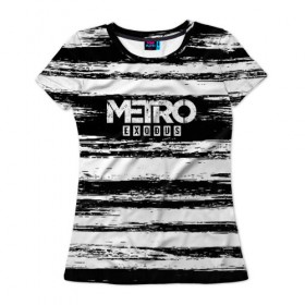 Женская футболка 3D с принтом METRO: Exodus , 100% полиэфир ( синтетическое хлопкоподобное полотно) | прямой крой, круглый вырез горловины, длина до линии бедер | 