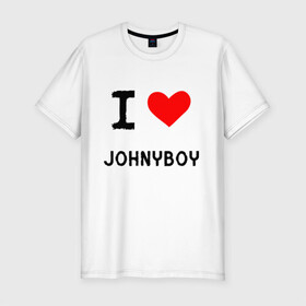Мужская футболка хлопок Slim с принтом  Johnyboy 8 , 92% хлопок, 8% лайкра | приталенный силуэт, круглый вырез ворота, длина до линии бедра, короткий рукав | Тематика изображения на принте: johnyboy | денис василенко | джонибой