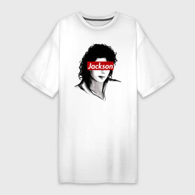 Платье-футболка хлопок с принтом Michael Jackson ,  |  | jackson | michael | джексон | майкл