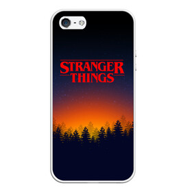 Чехол для iPhone 5/5S матовый с принтом STRANGER THINGS , Силикон | Область печати: задняя сторона чехла, без боковых панелей | 011 | eleven | friends don t lie | netflix | stranger things | демогоргон | нетфликс | одиннадцатая | очень странные дела | сериалы