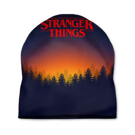 Шапка 3D с принтом STRANGER THINGS , 100% полиэстер | универсальный размер, печать по всей поверхности изделия | Тематика изображения на принте: 011 | eleven | friends don t lie | netflix | stranger things | демогоргон | нетфликс | одиннадцатая | очень странные дела | сериалы