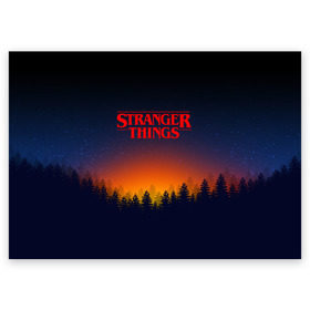 Поздравительная открытка с принтом STRANGER THINGS , 100% бумага | плотность бумаги 280 г/м2, матовая, на обратной стороне линовка и место для марки
 | 011 | eleven | friends don t lie | netflix | stranger things | демогоргон | нетфликс | одиннадцатая | очень странные дела | сериалы