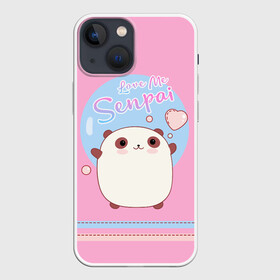 Чехол для iPhone 13 mini с принтом Love me ,  |  | ahegao | kawaii | lips | o face | senpai | аниме | ахегао | семпай | сенпай