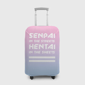 Чехол для чемодана 3D с принтом Senpai in the streets , 86% полиэфир, 14% спандекс | двустороннее нанесение принта, прорези для ручек и колес | Тематика изображения на принте: ahegao | kawaii | lips | o face | senpai | аниме | ахегао | семпай | сенпай