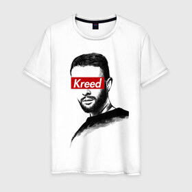 Мужская футболка хлопок с принтом Kreed , 100% хлопок | прямой крой, круглый вырез горловины, длина до линии бедер, слегка спущенное плечо. | black star | блек стар | егор | крид | невеста | олимп