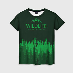 Женская футболка 3D с принтом adventure , 100% полиэфир ( синтетическое хлопкоподобное полотно) | прямой крой, круглый вырез горловины, длина до линии бедер | adventure | forest | hiking | nature | taiga | traveling | trees | trekking | лес | отдых | охота | приключения | природа | путешествия | тайга | туризм