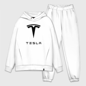 Мужской костюм хлопок OVERSIZE с принтом TESLA ,  |  | brand | car | elon mask | tesla | авто | бренд | илон | илон маск | маск | машина | тесла | электрокар