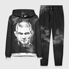 Мужской костюм 3D (с толстовкой) с принтом KHABIB NURMAGOMEDOV. ,  |  | abstract | geometry | khabib | khabib nurmagomedov | mma | sport | texture | абстракция | вектор | геометрия | кулак | мма | смешанные боевые искусства | спорт | текстура | хабиб | хабиб нурмагомедов