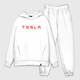 Мужской костюм хлопок OVERSIZE с принтом TESLA ,  |  | brand | car | elon mask | tesla | авто | бренд | илон | илон маск | маск | машина | тесла | электрокар