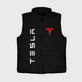 Женский жилет утепленный 3D с принтом TESLA ,  |  | brand | car | elon mask | tesla | авто | бренд | илон | илон маск | маск | машина | тесла | электрокар