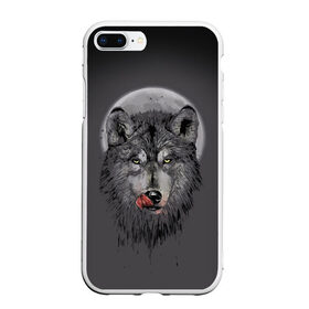 Чехол для iPhone 7Plus/8 Plus матовый с принтом Волк Облизывается , Силикон | Область печати: задняя сторона чехла, без боковых панелей | forest | grey | moon | werewolf | werewolfs | white | wolf | wolfs | белый | волк | волки | волчата | волченок | волчица | волчицы | лес | луна | оборотень | оборотни | серый | язык