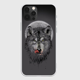Чехол для iPhone 12 Pro Max с принтом Волк Облизывается , Силикон |  | Тематика изображения на принте: forest | grey | moon | werewolf | werewolfs | white | wolf | wolfs | белый | волк | волки | волчата | волченок | волчица | волчицы | лес | луна | оборотень | оборотни | серый | язык