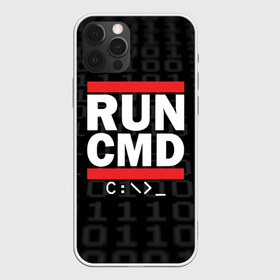 Чехол для iPhone 12 Pro Max с принтом RUN CMD , Силикон |  | Тематика изображения на принте: admin | administrator | calm | cmd | code | coder | coding | dmc | engineer | job | keep | programmer | run | администратор | айти | инженер | код | кодинг | программа | программист | профессия | сисадмин