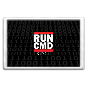 Магнит 45*70 с принтом RUN CMD , Пластик | Размер: 78*52 мм; Размер печати: 70*45 | admin | administrator | calm | cmd | code | coder | coding | dmc | engineer | job | keep | programmer | run | администратор | айти | инженер | код | кодинг | программа | программист | профессия | сисадмин